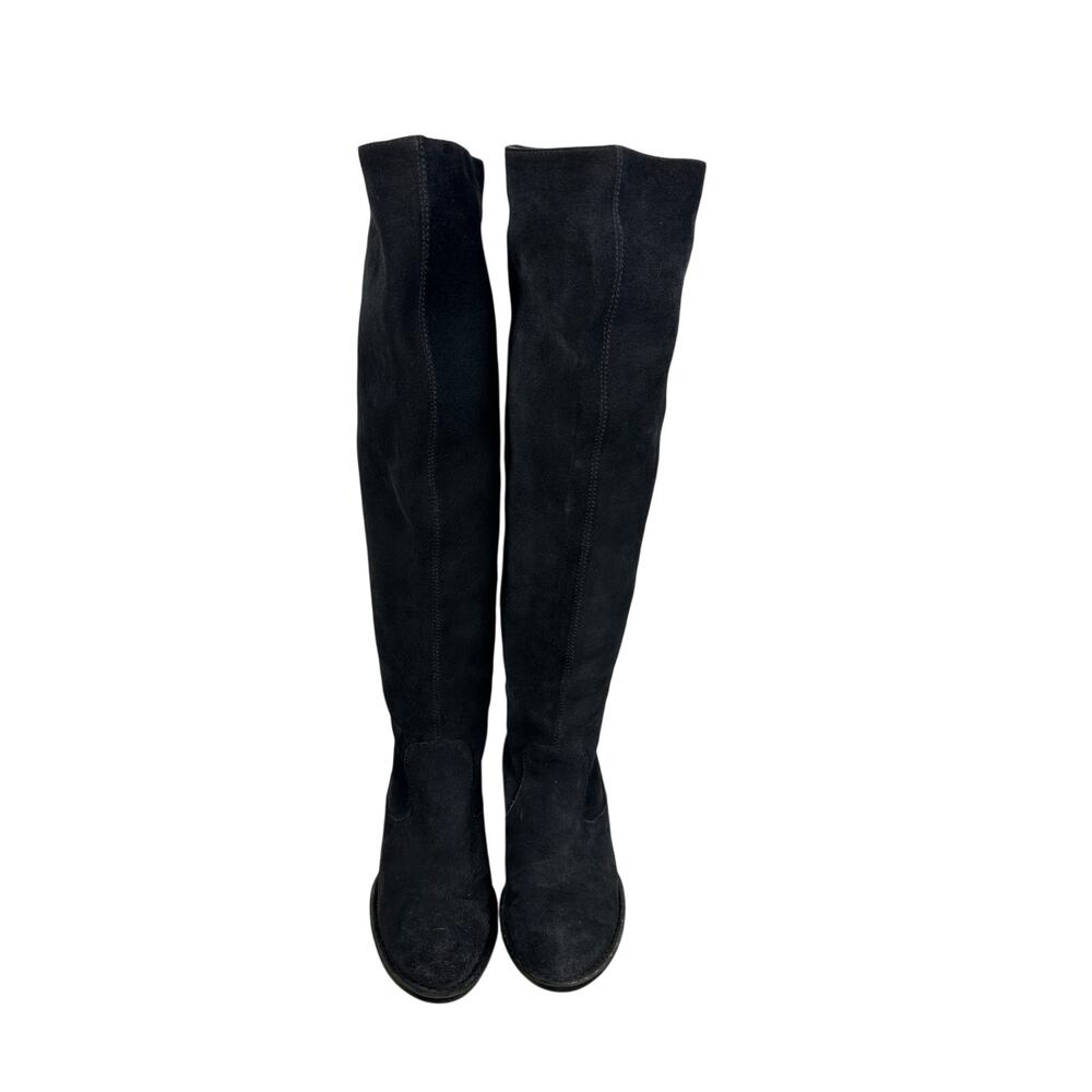 Born Crown W22480 Black Suede Knee High Boots Comfort Support 7.5 38.5 - Picture 4 of 10